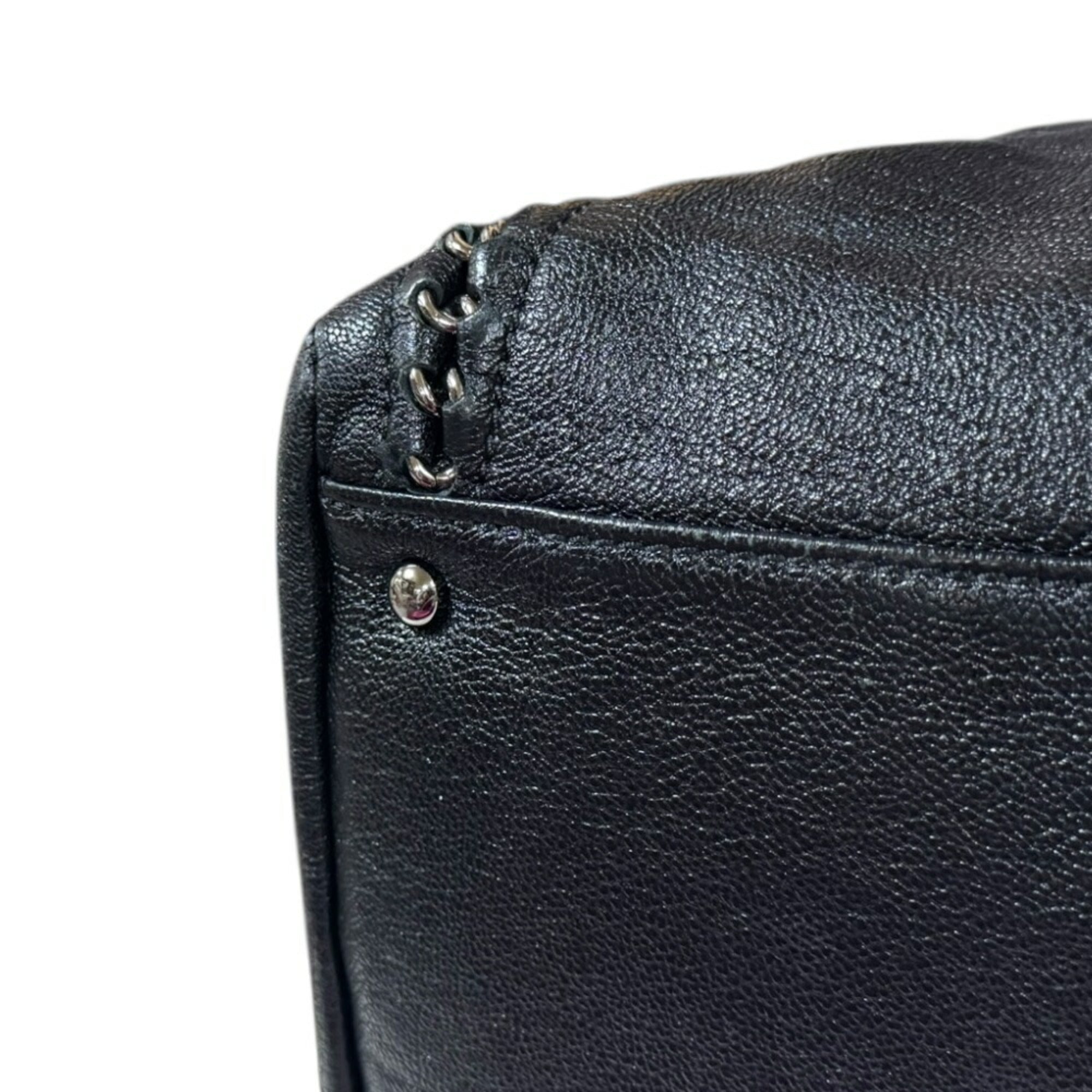 Chanel Black Leather Boston Bag (Pre-Owned)