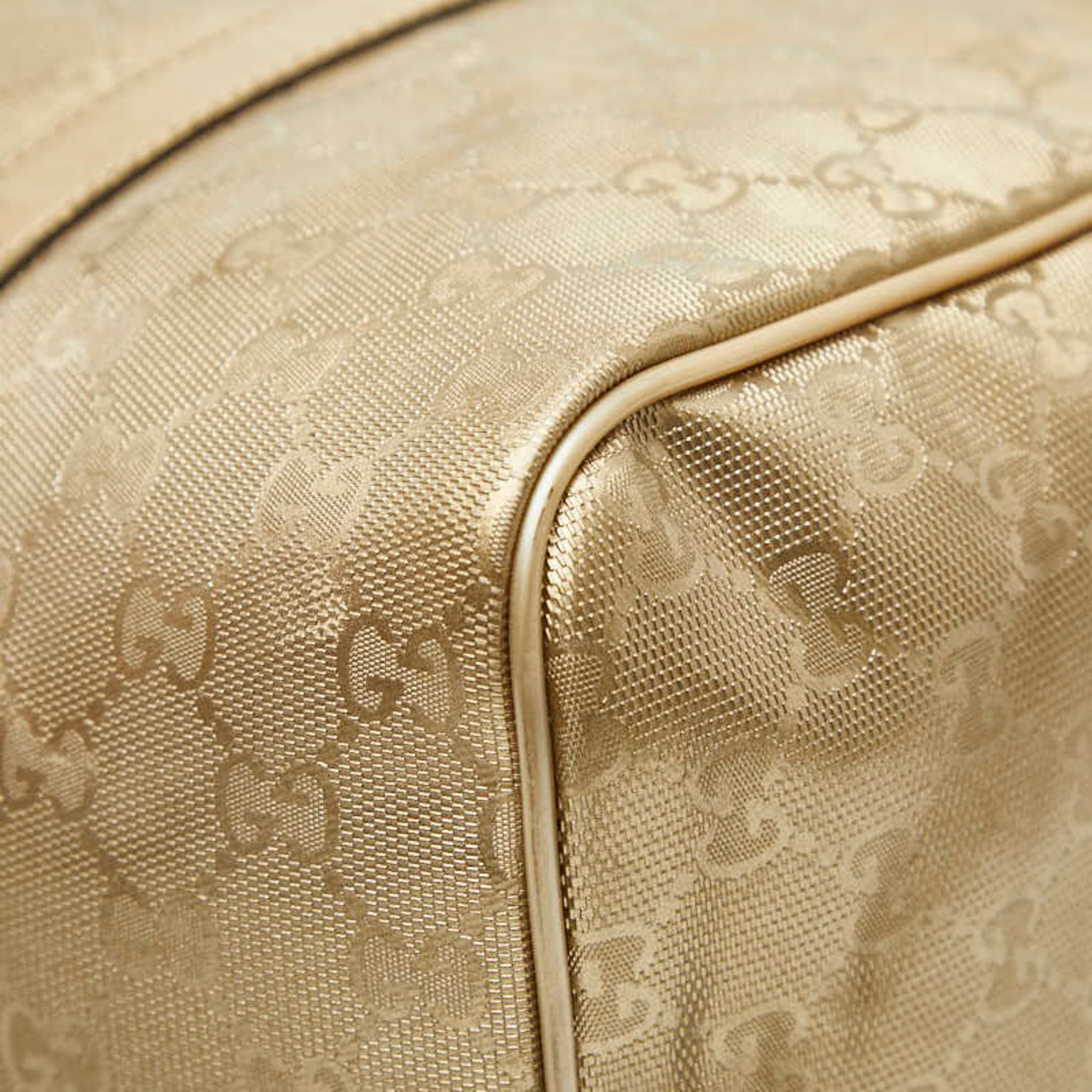 Gucci Gold Pvc Leather Handbag (Pre-Owned)