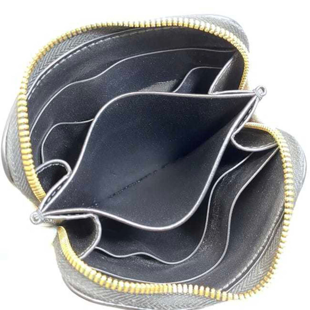 Bottega Veneta Black Leather Coin Purse/Coin Case (Pre-Owned)