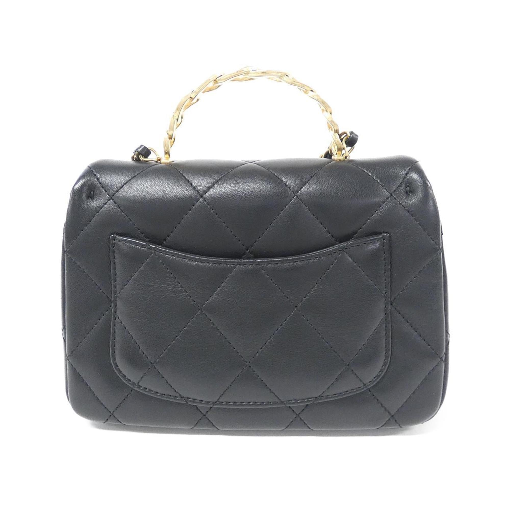 Chanel Black Leather Handbag (Pre-Owned)