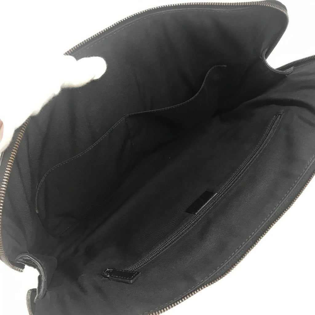 Gucci Black Gg Leather Briefcase Handbag Tote Bag (Pre-Owned)