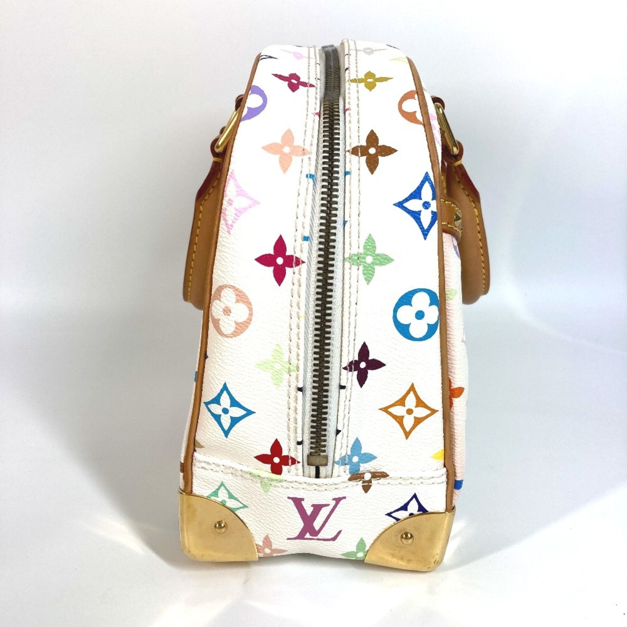 Louis Vuitton Multi-Color White Monogram Multicolore Canvas Boston Bag Handbag (Pre-Owned)