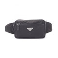 Prada Black Nylon Saffiano Triangle Fanny Pack Sling Bag (Pre-Owned)