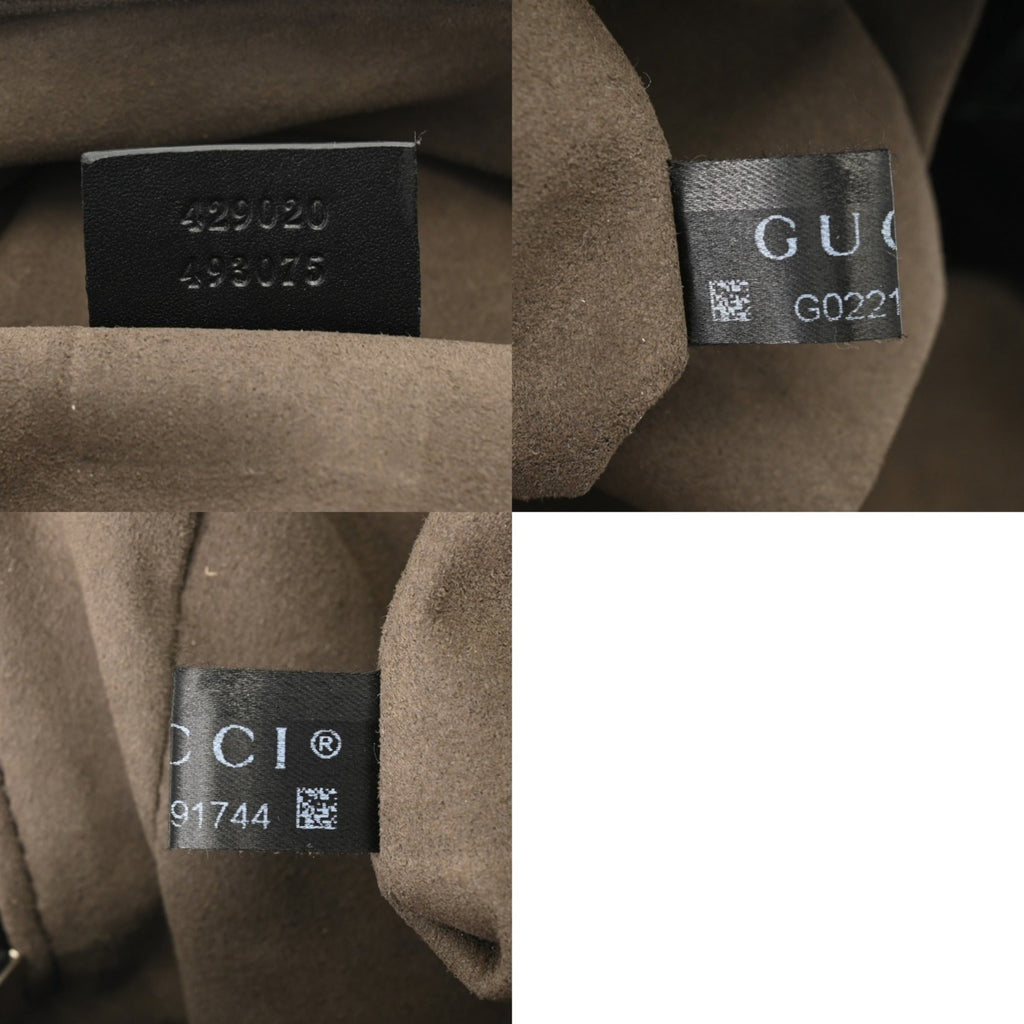 Gucci Beige Gg Supreme Canvas Leather Backpack (Pre-Owned)