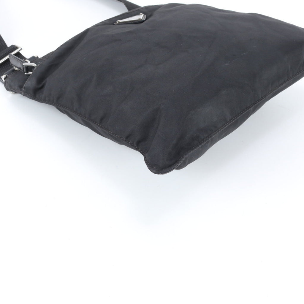Prada Black Nylon Leather Shoulder Bag (Pre-Owned)