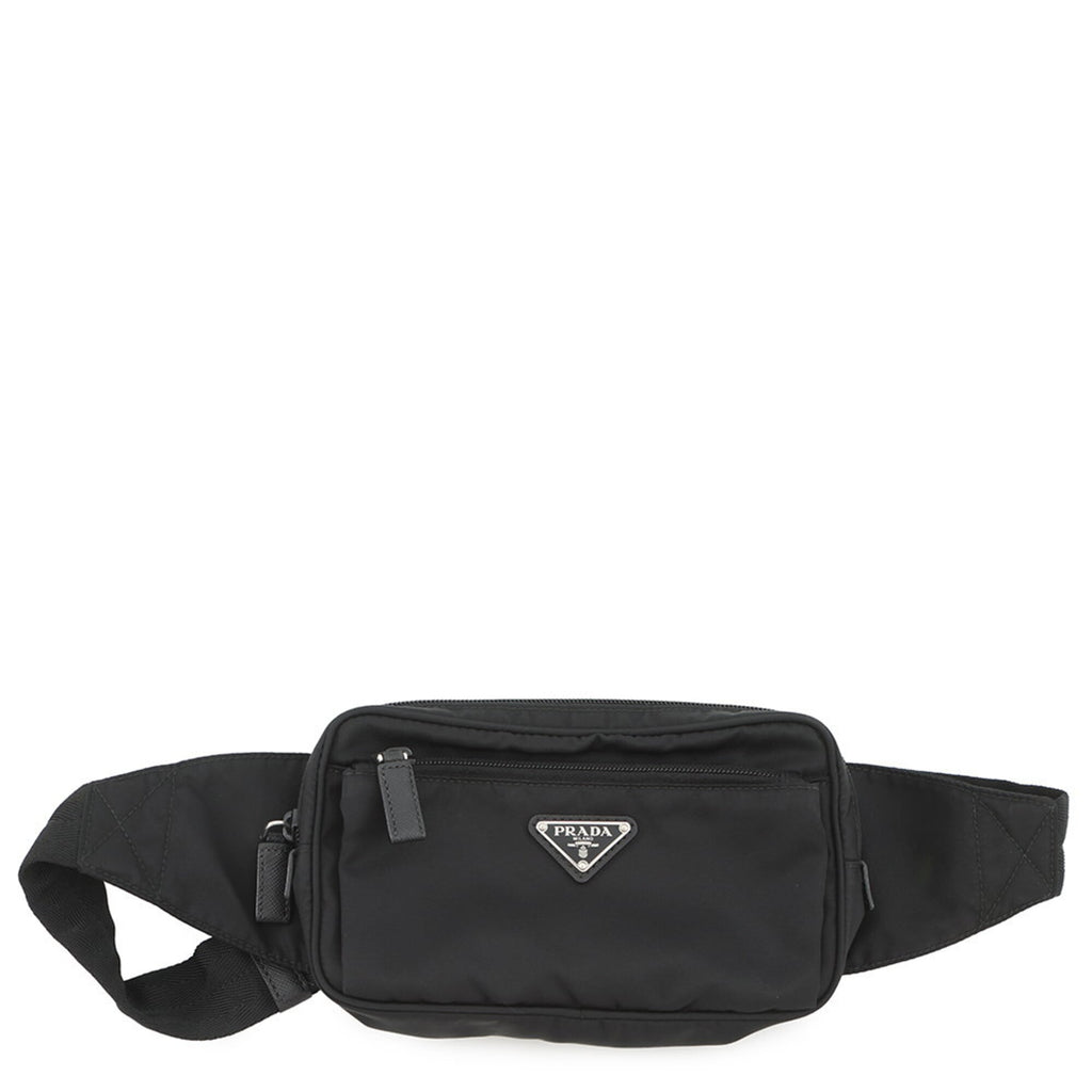 Prada Saffiano Black Nylon Sling Bag (Pre-Owned)
