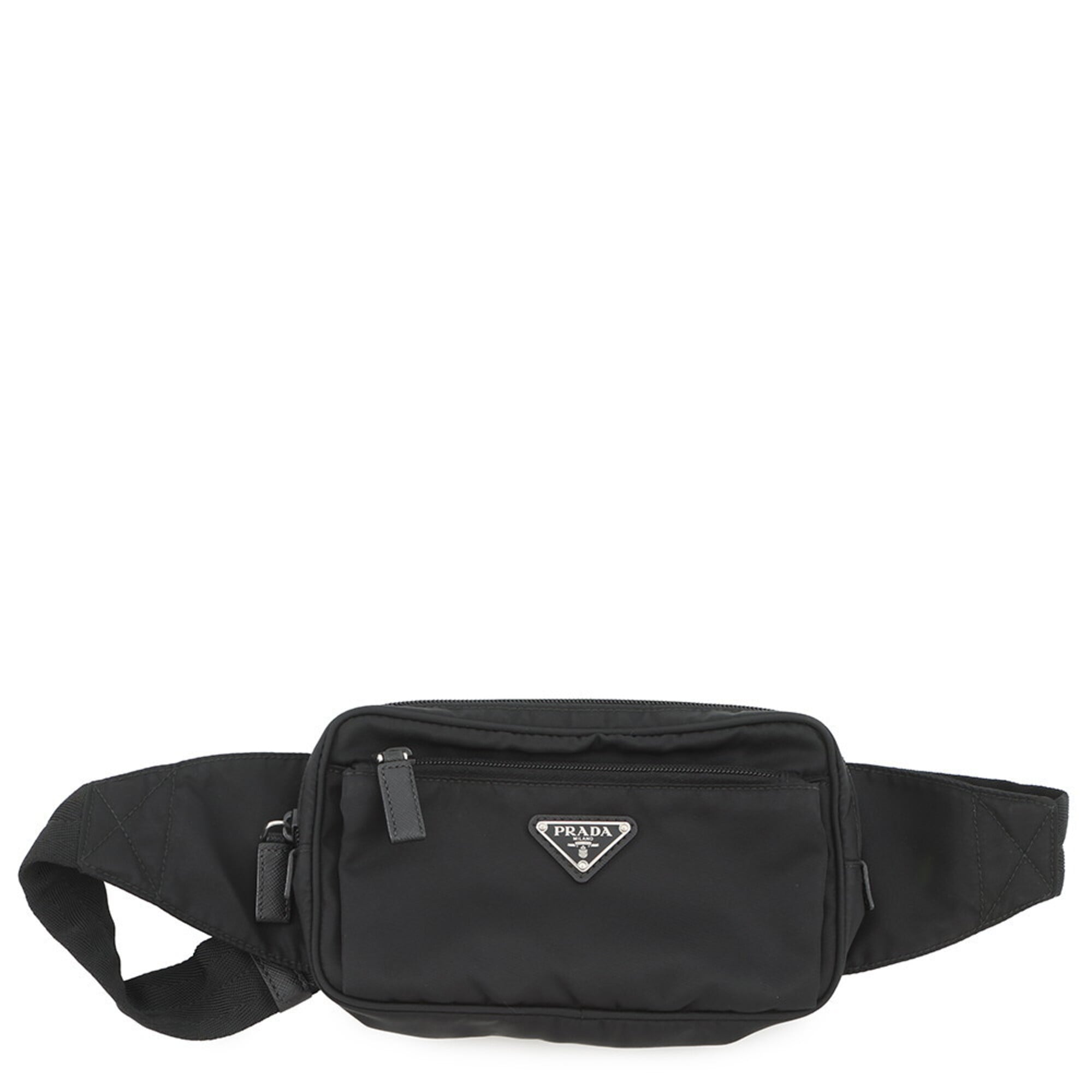 Prada Saffiano Black Nylon Sling Bag (Pre-Owned)