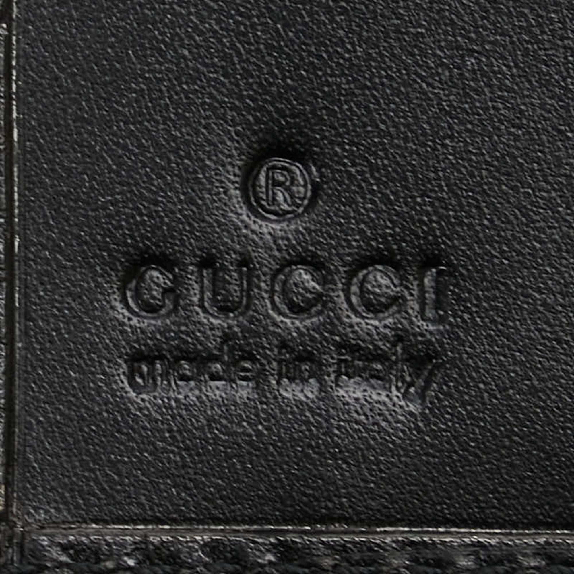Gucci Black Leather Long Wallet (Bi-Fold) (Pre-Owned)