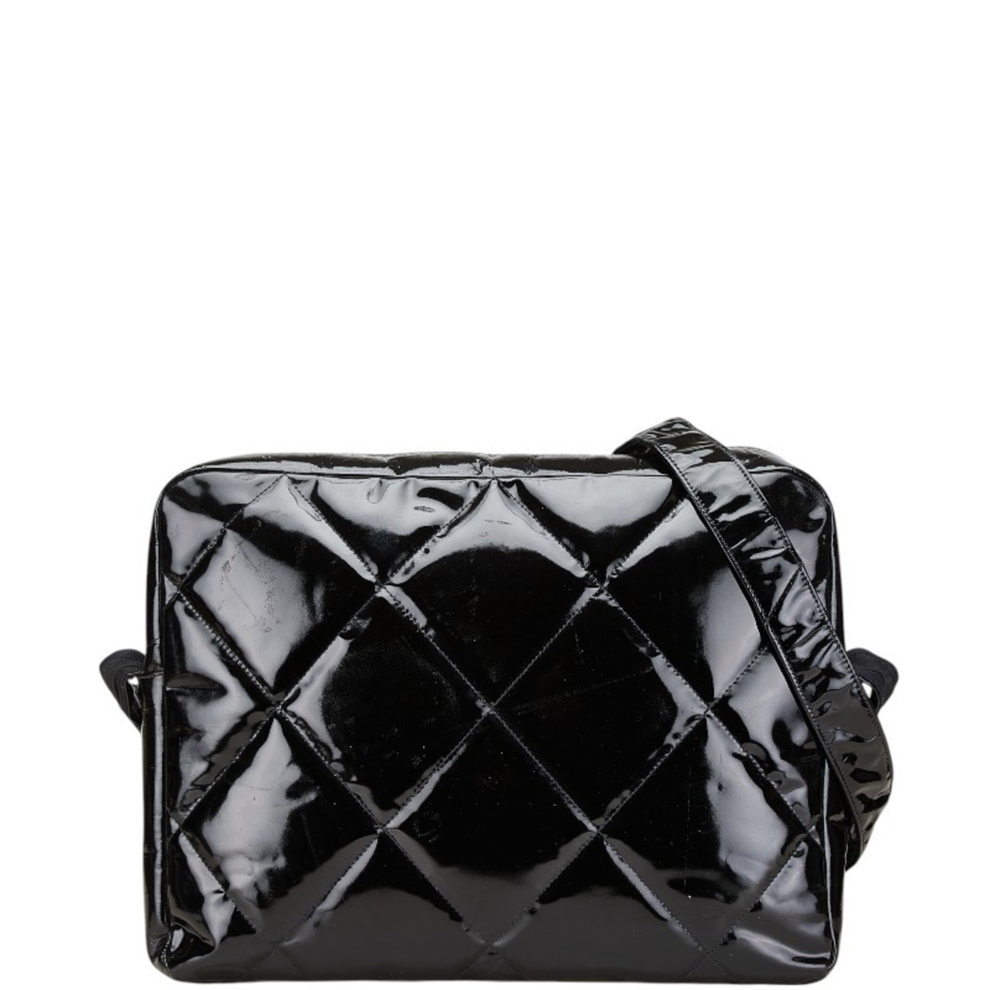 Chanel Black Patent Leather Shoulder Bag (Pre-Owned)