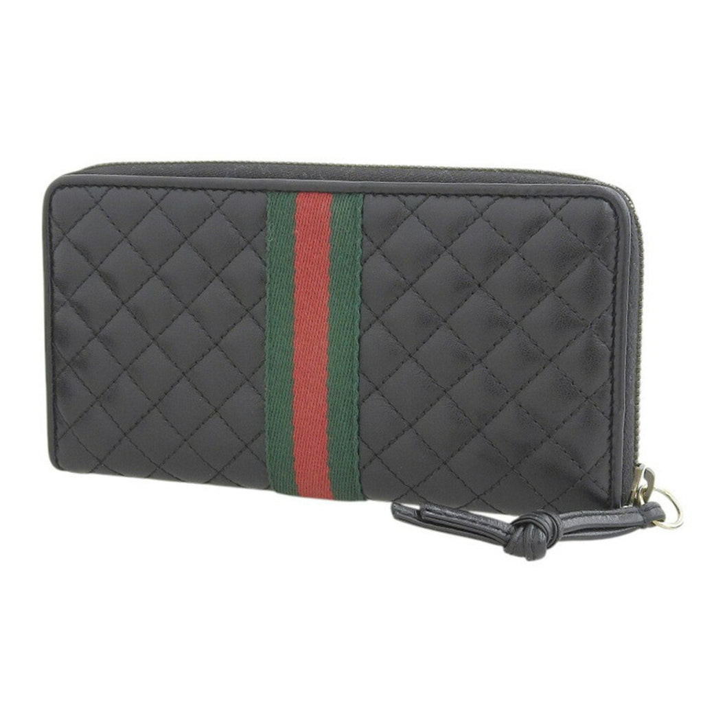 Gucci Black Leather Long Wallet (Bi-Fold) (Pre-Owned)