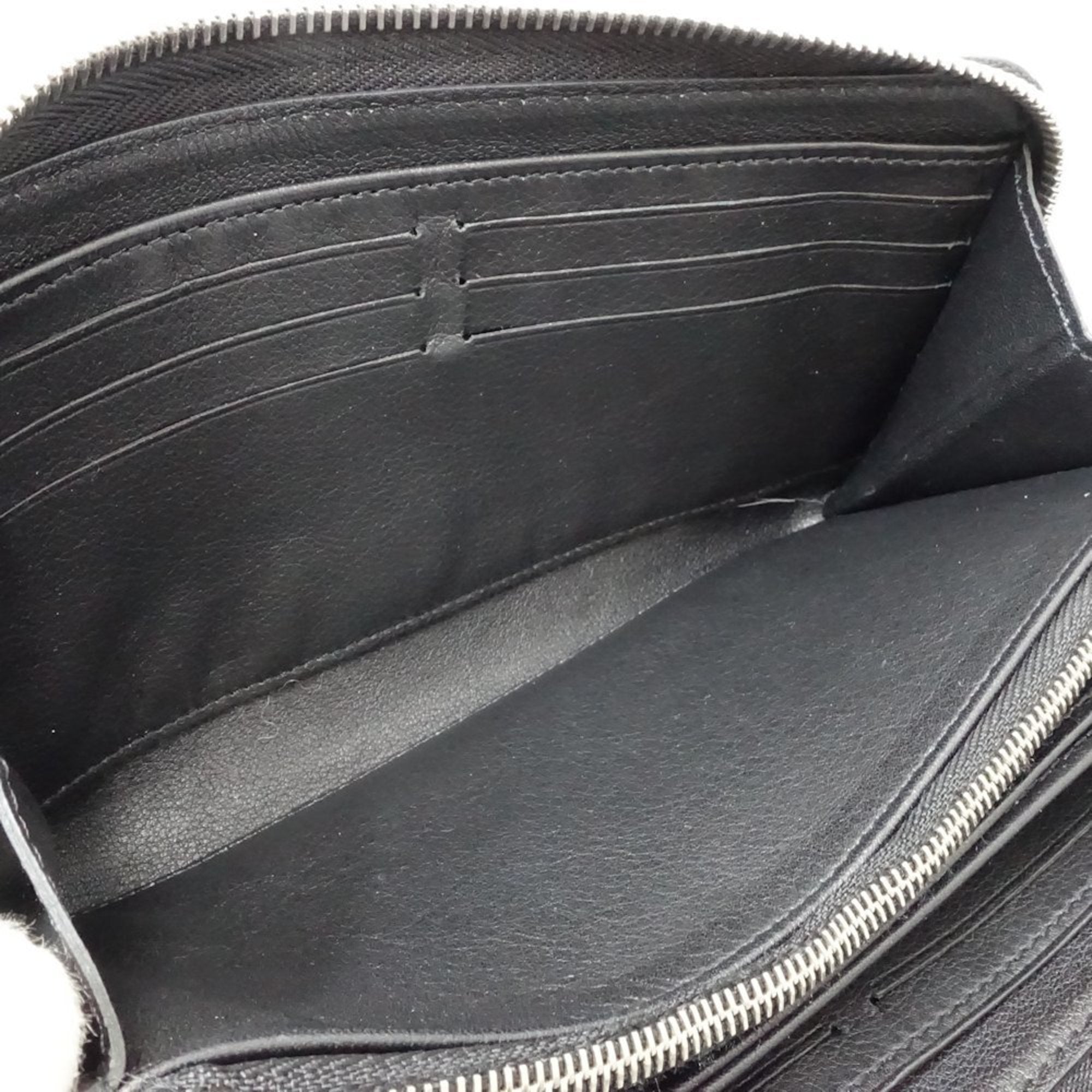 Louis Vuitton Noir Leather Coin Purse/Coin Case (Pre-Owned)