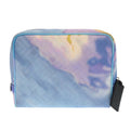 Fendi Light Blue Purple Yellow Fabric Leather Pouch (Pre-Owned)