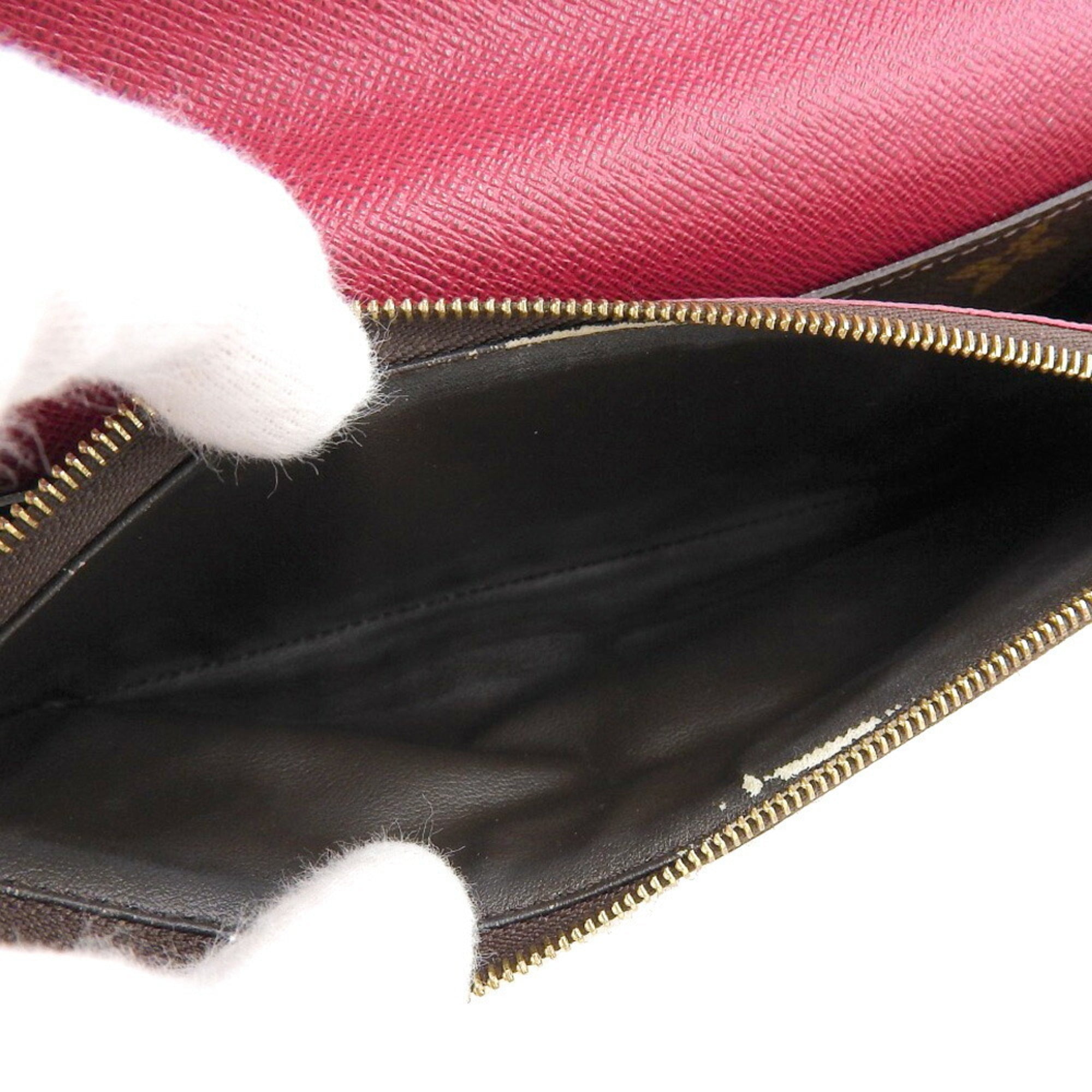 Louis Vuitton Fuchsia Monogram Purple Red Color Pvc Long Wallet (Bi-Fold) (Pre-Owned)