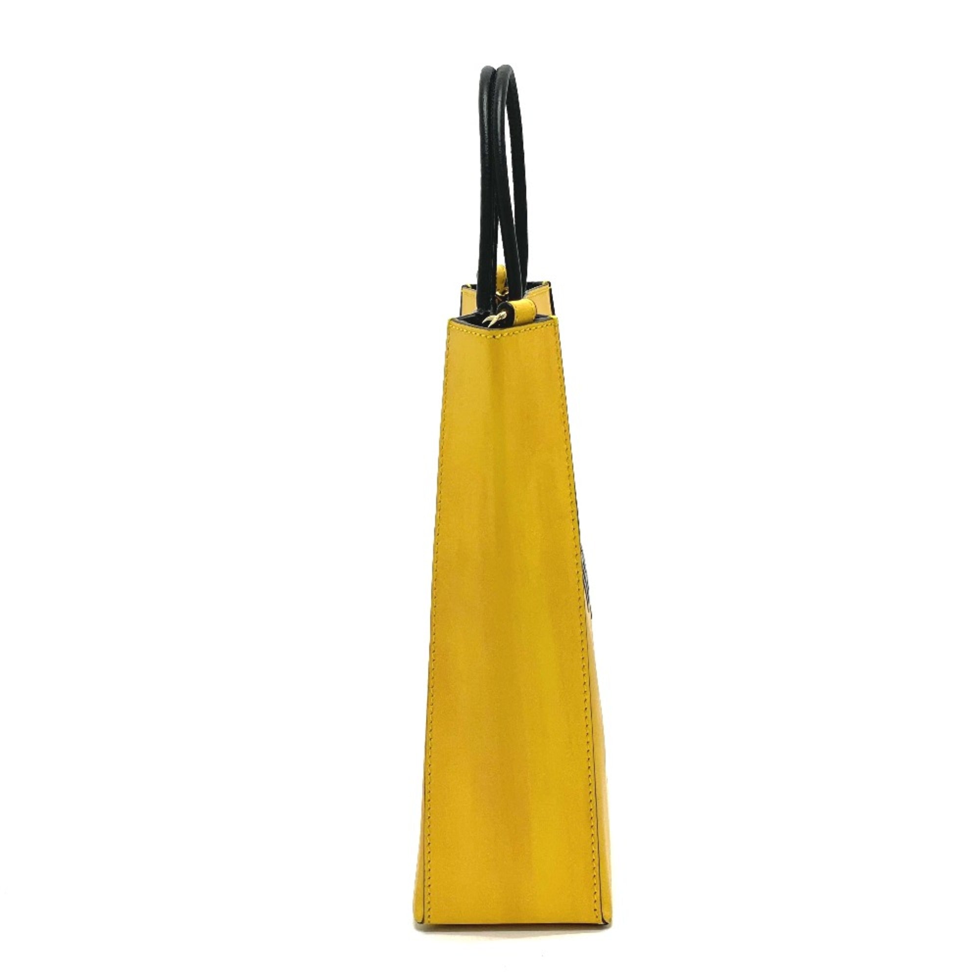 Fendi Yellow Leather Shoulder Bag (Pre-Owned)