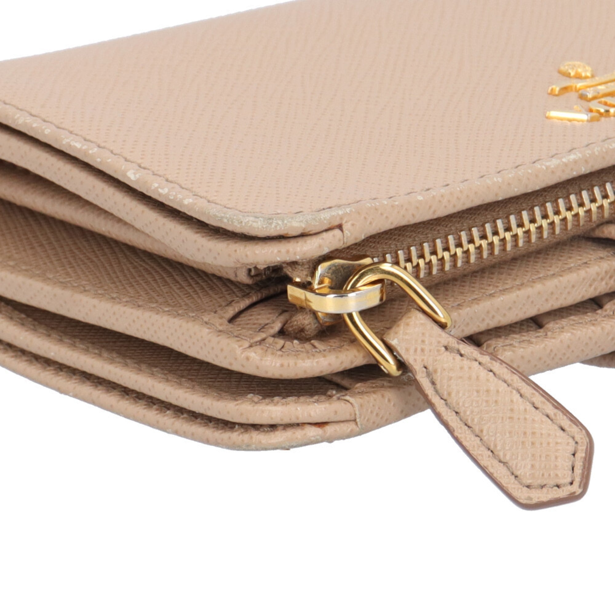 Prada Beige Leather Wallet (Bi-Fold) (Pre-Owned)