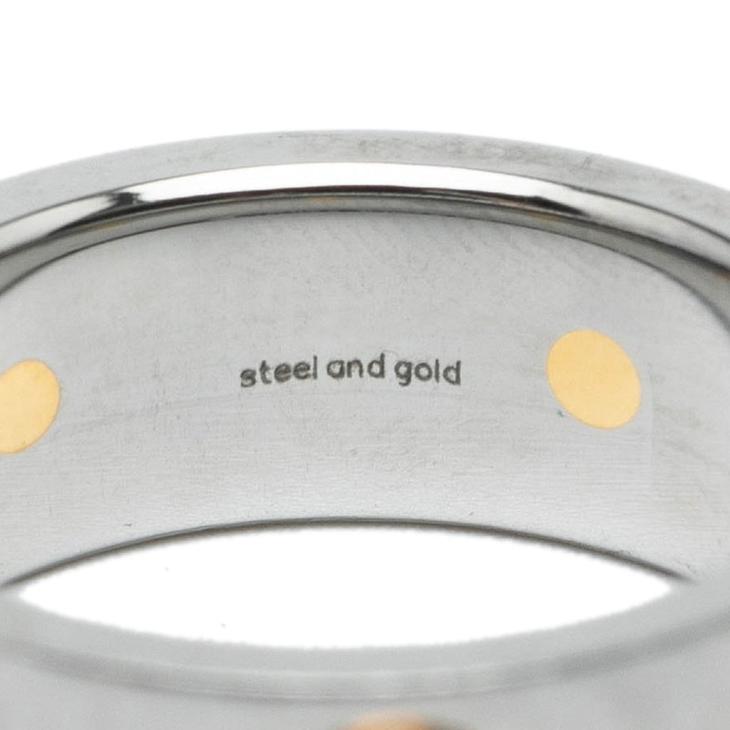 Gucci Silver Yellow Gold Band Ring (Pre-Owned)