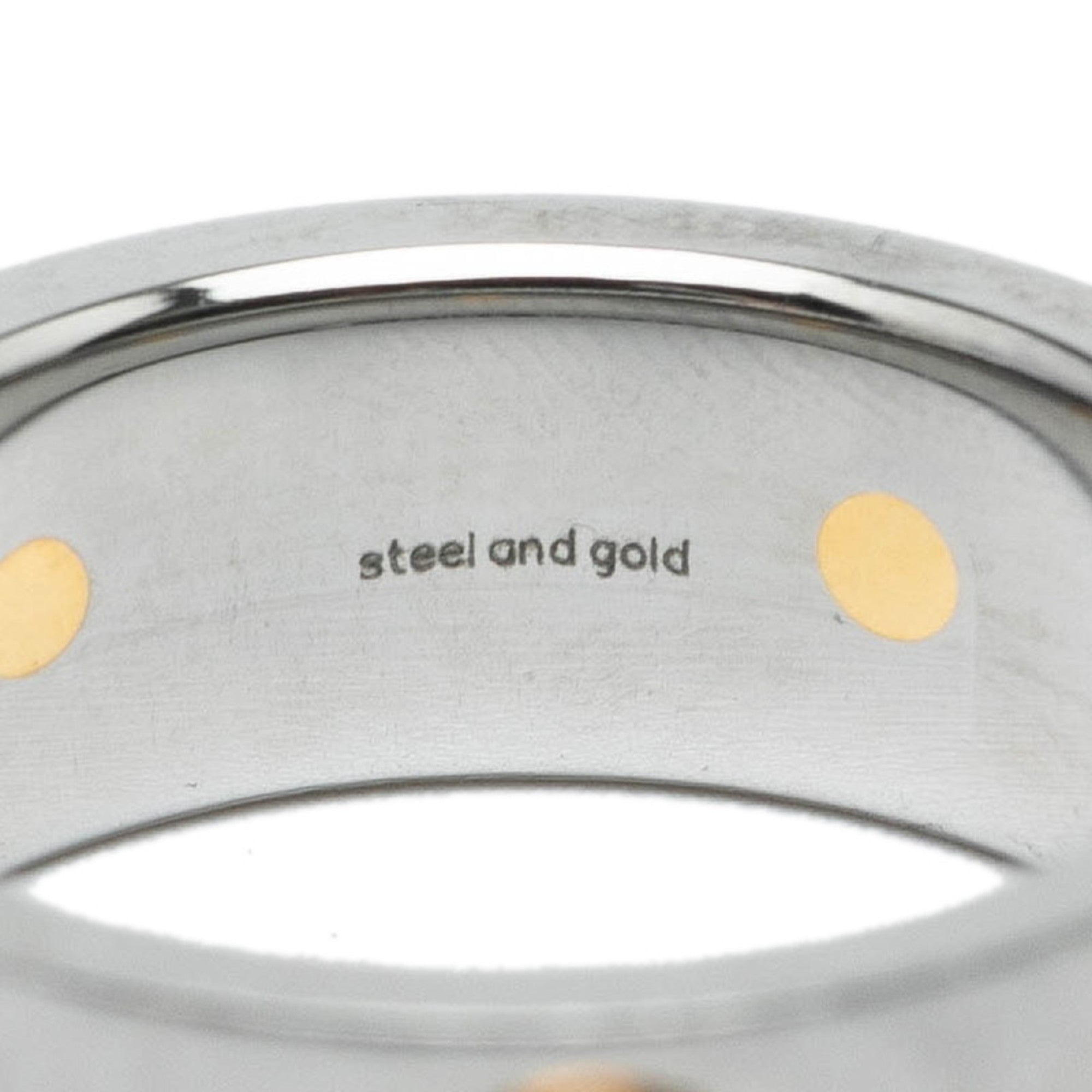 Gucci Silver Yellow Gold Band Ring (Pre-Owned)