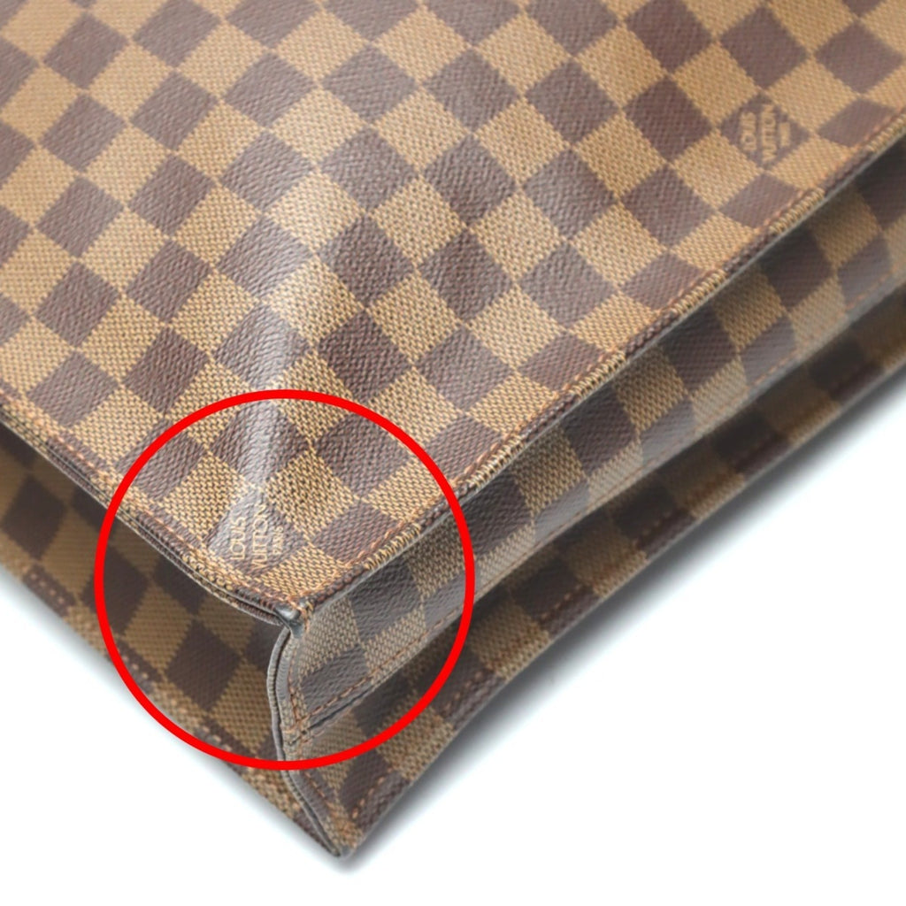 Louis Vuitton Brown Damier Canvas Ebene Damier Canvas Handbag Tote Bag (Pre-Owned)