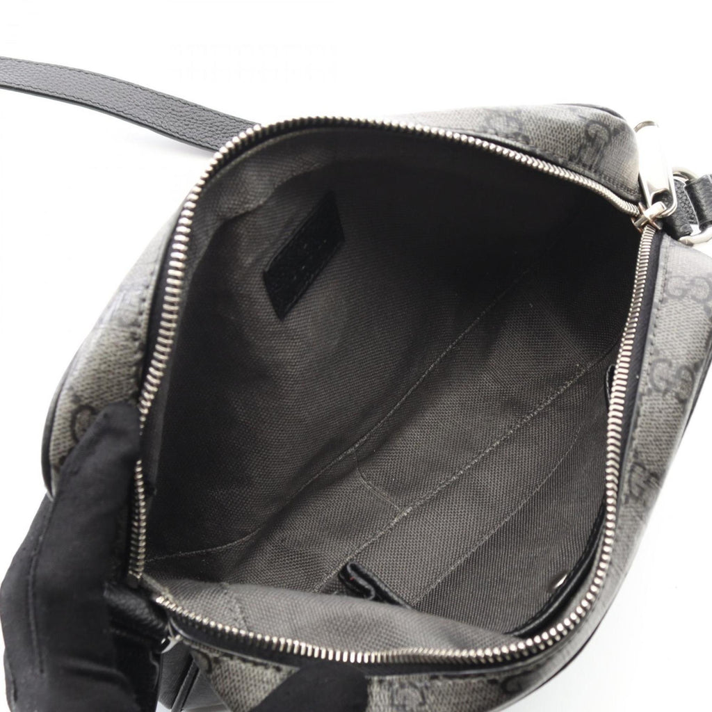 Gucci Black Gray Gg Supreme Shoulder Bag (Pre-Owned)