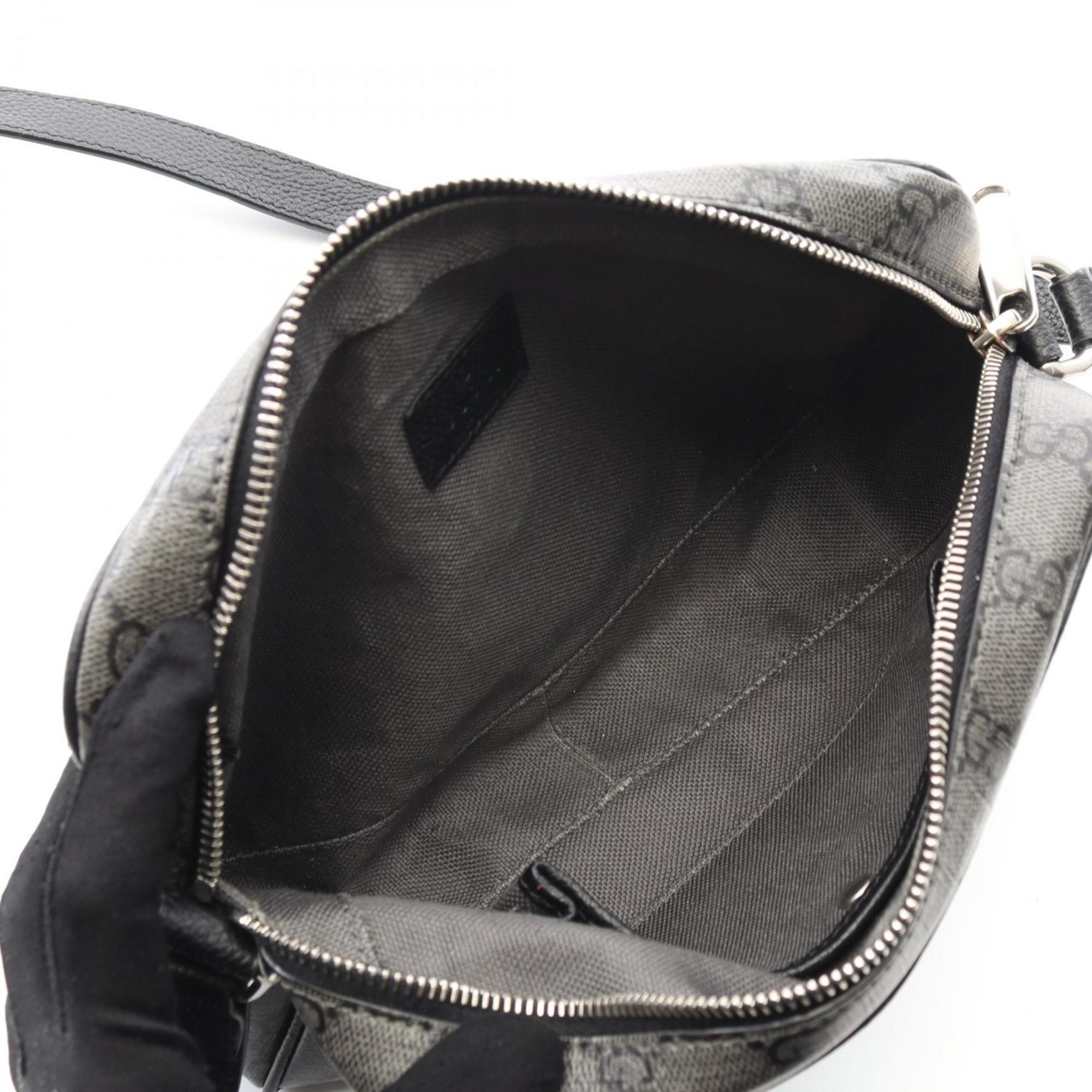 Gucci Black Gray Gg Supreme Shoulder Bag (Pre-Owned)