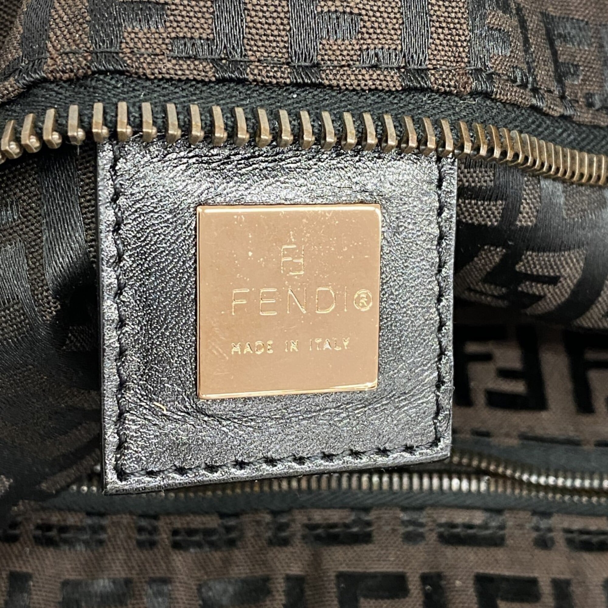 Fendi Brown Nylon Canvas Tote Bag (Pre-Owned)