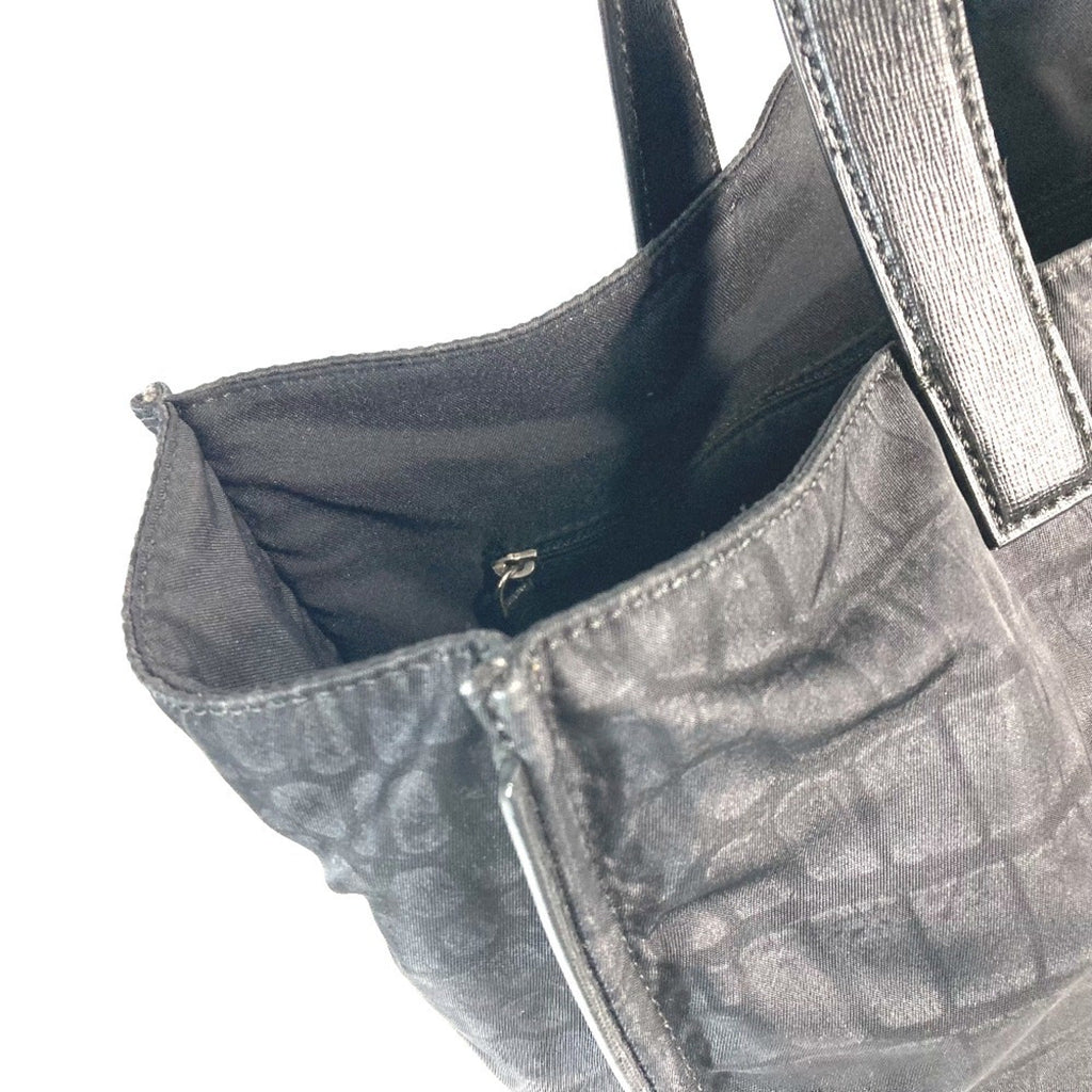 Fendi Black Nylon Leather Shoulder Bag Tote Bag (Pre-Owned)