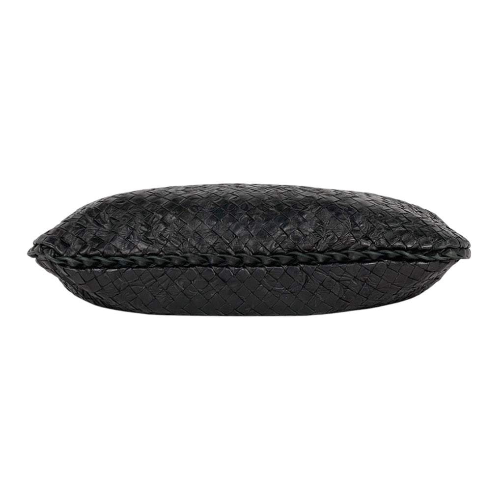 Bottega Veneta Black Leather Handbag Shoulder Bag (Pre-Owned)