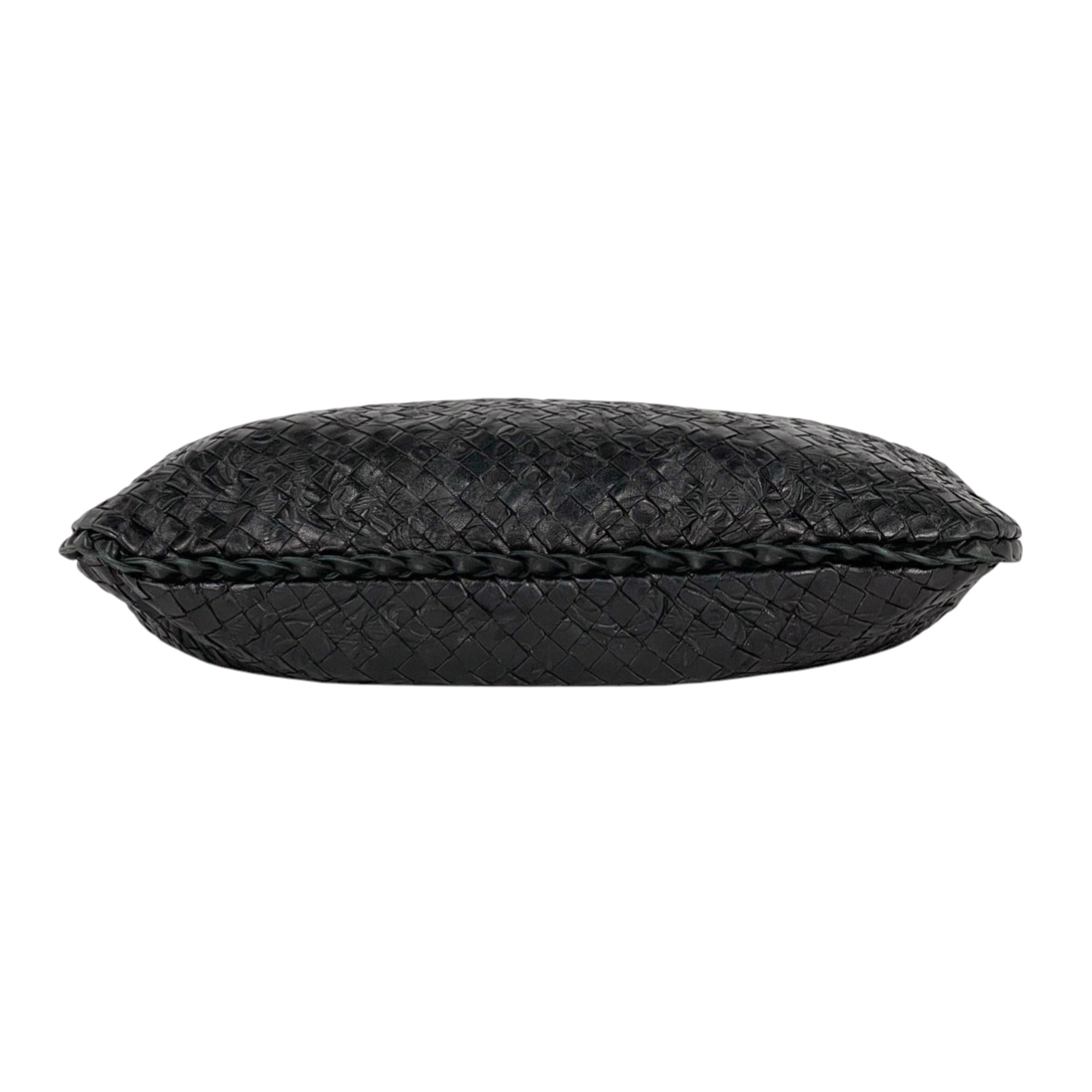 Bottega Veneta Black Leather Handbag Shoulder Bag (Pre-Owned)