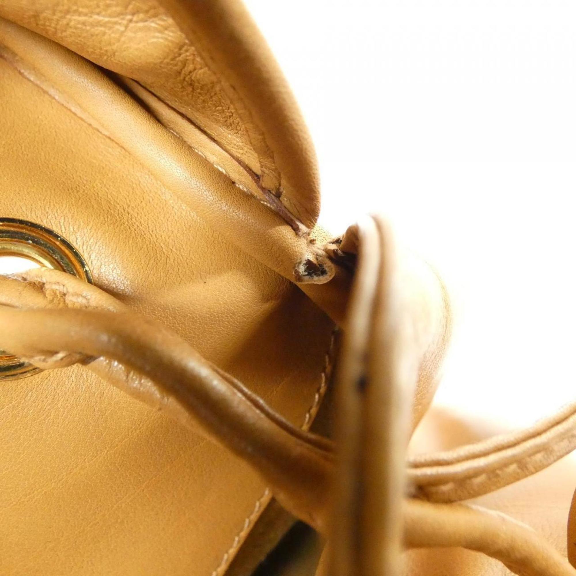 Gucci Beige Leather Backpack (Pre-Owned)