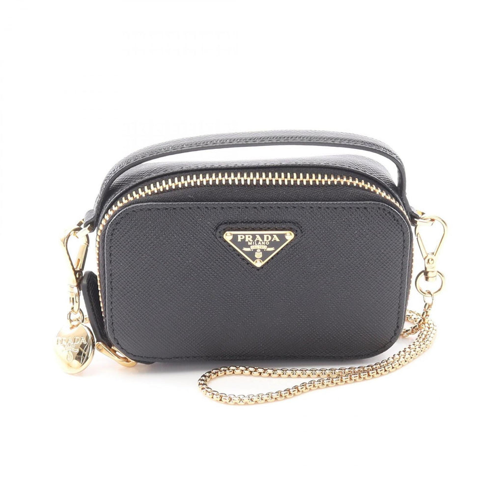 Prada Black Saffiano Triangle Handbag Shoulder Bag (Pre-Owned)