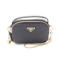 Prada Black Saffiano Triangle Handbag Shoulder Bag (Pre-Owned)