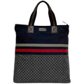 Gucci Navy Nylon Leather Tote Bag (Pre-Owned)