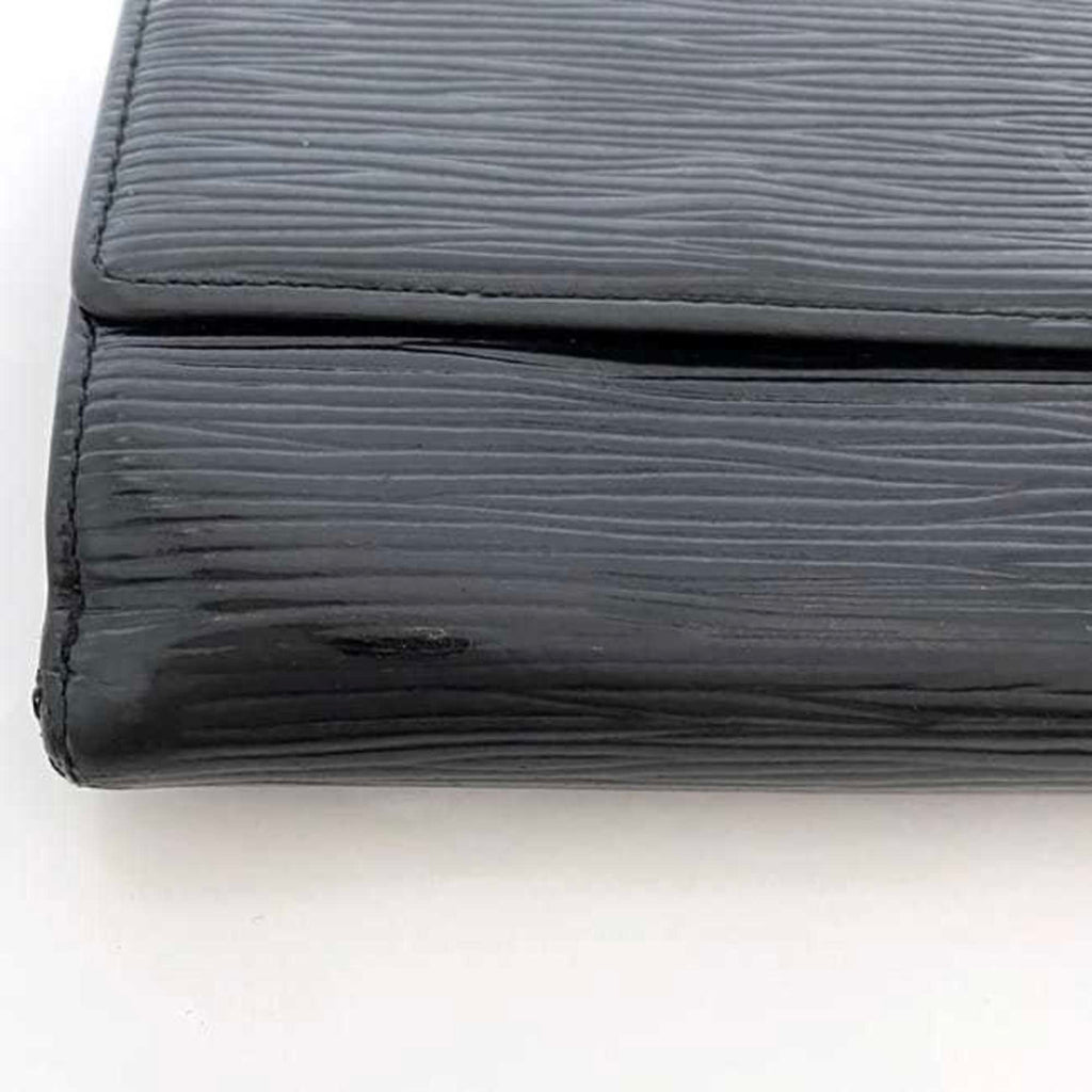 Louis Vuitton Black Noir Epi Leather Wallet (Tri-Fold) (Pre-Owned)