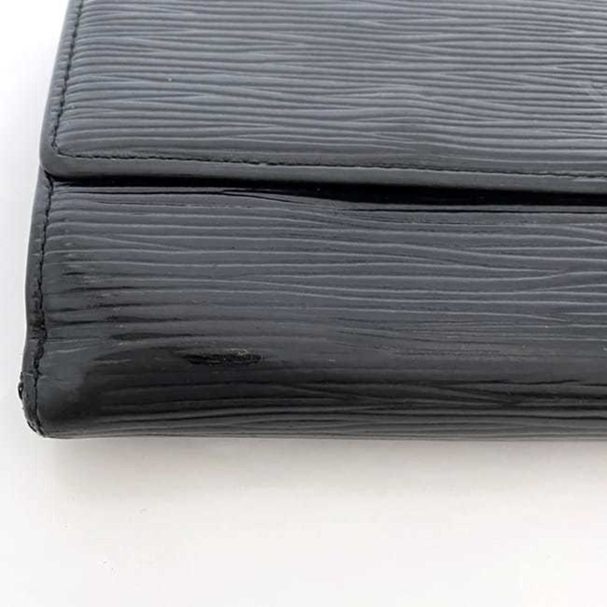 Louis Vuitton Black Noir Epi Leather Wallet (Tri-Fold) (Pre-Owned)