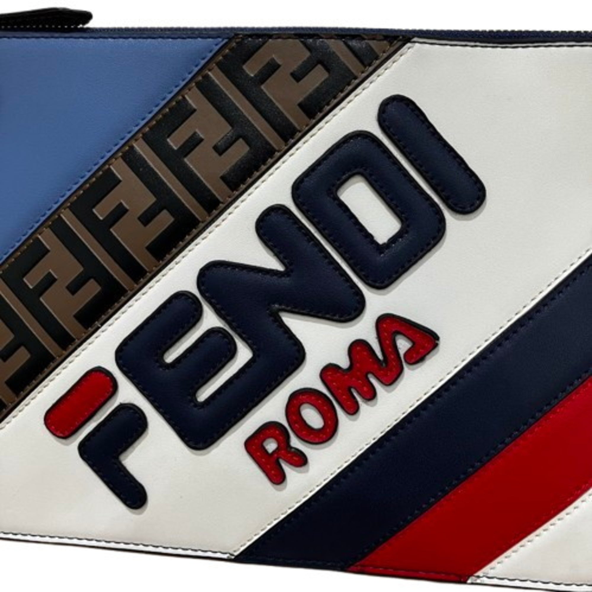 Fendi Multi-Color Leather Clutch Bag (Pre-Owned)