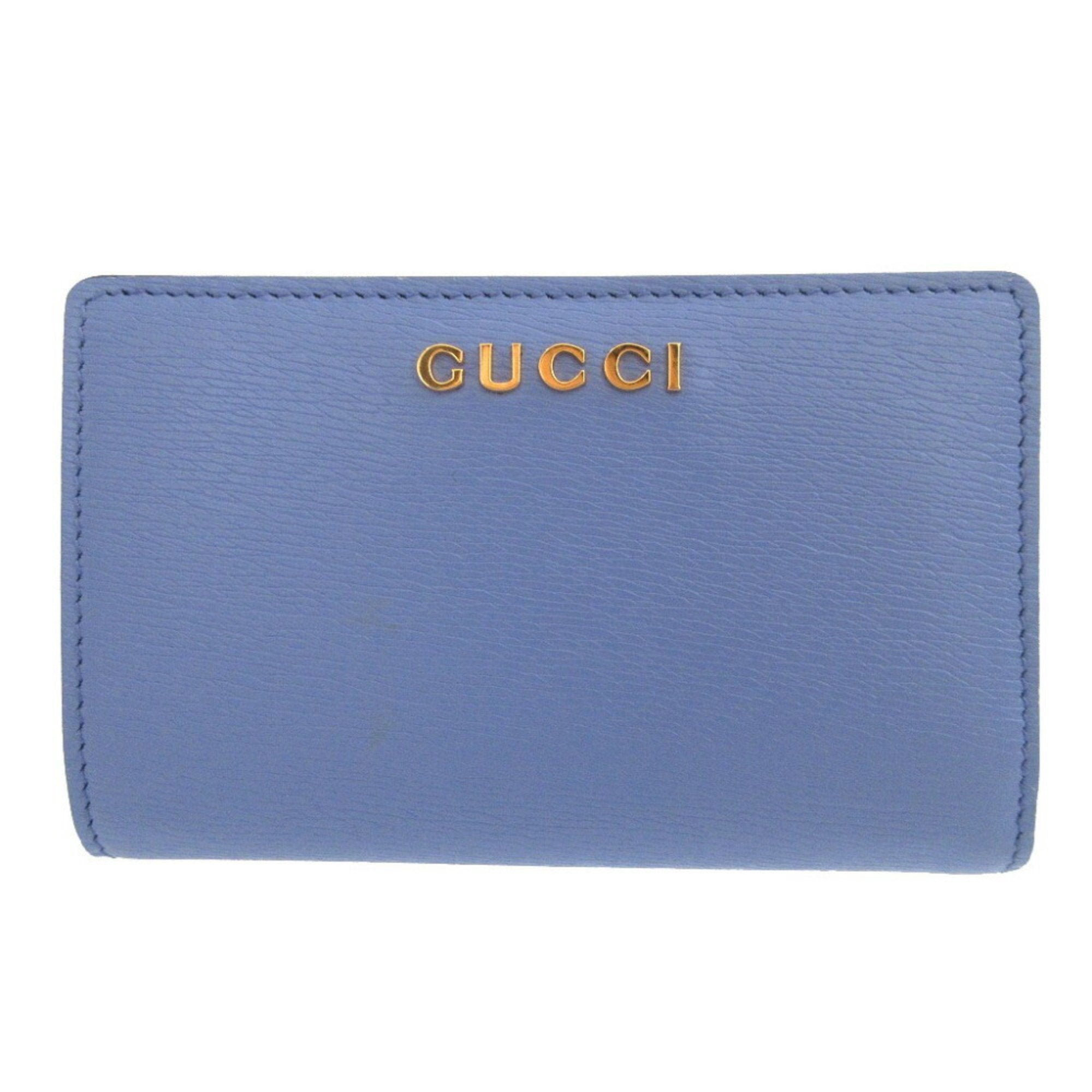 Gucci Purple Leather Middle Wallet (Bi-Fold) (Pre-Owned)