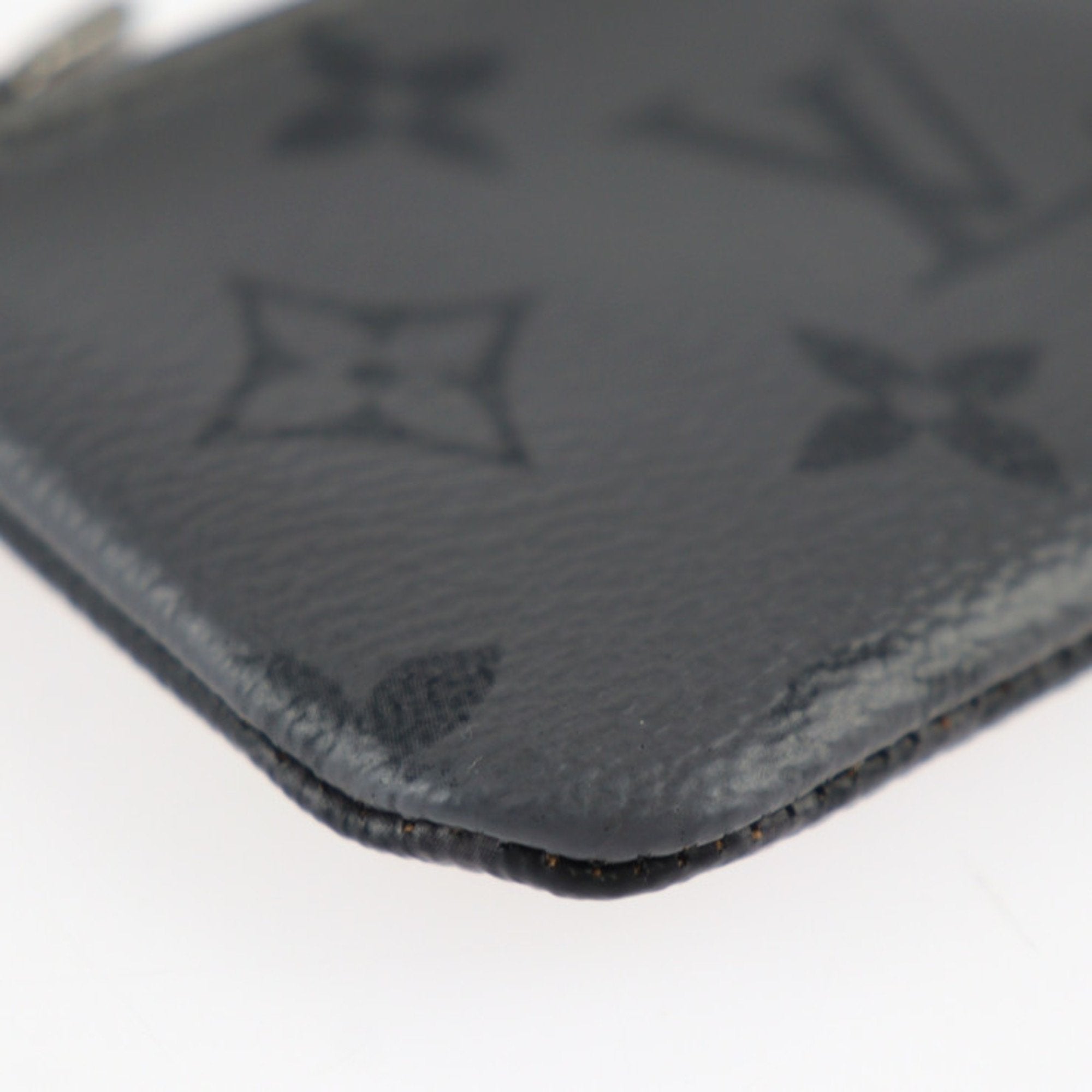 Louis Vuitton Black Gray Pvc Leather Coin Purse/Coin Case (Pre-Owned)