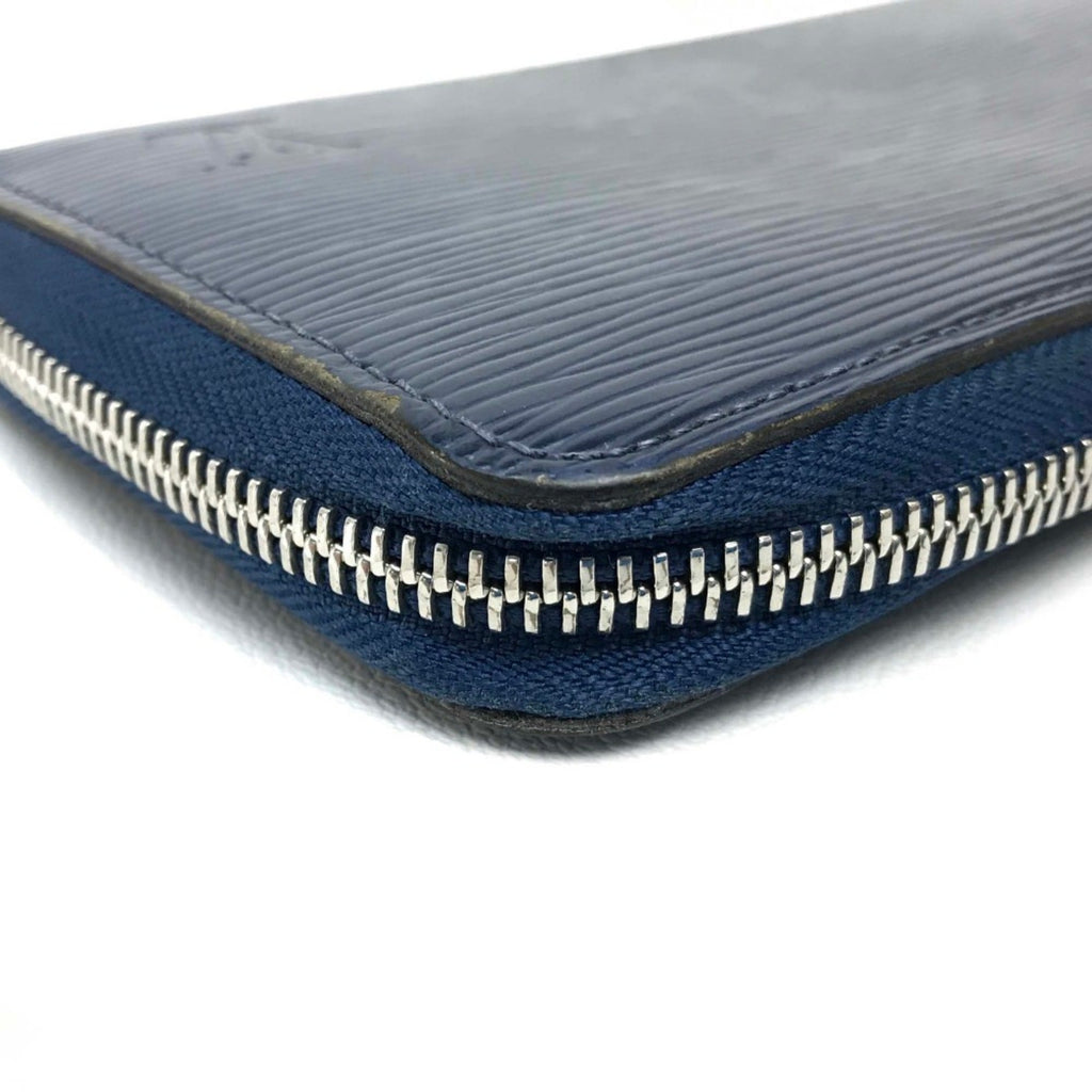Louis Vuitton Blue Leather Long Wallet (Bi-Fold) (Pre-Owned)