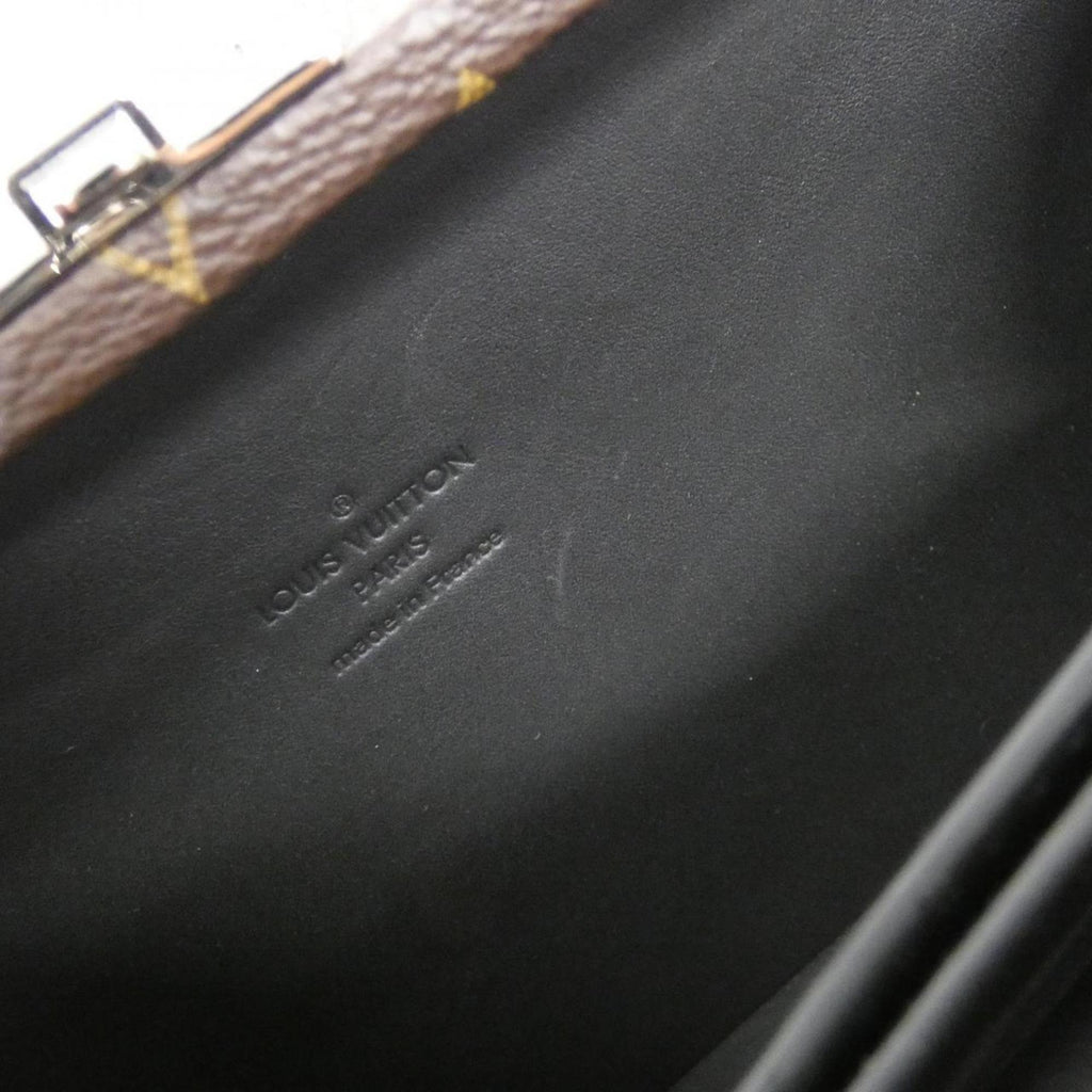 Louis Vuitton Marron Coated Canvas Chain/Shoulder Wallet (Pre-Owned)