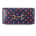 Gucci Navy Leather Long Wallet (Bi-Fold) (Pre-Owned)