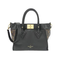 Louis Vuitton Black Coated Canvas Leather Handbag (Pre-Owned)