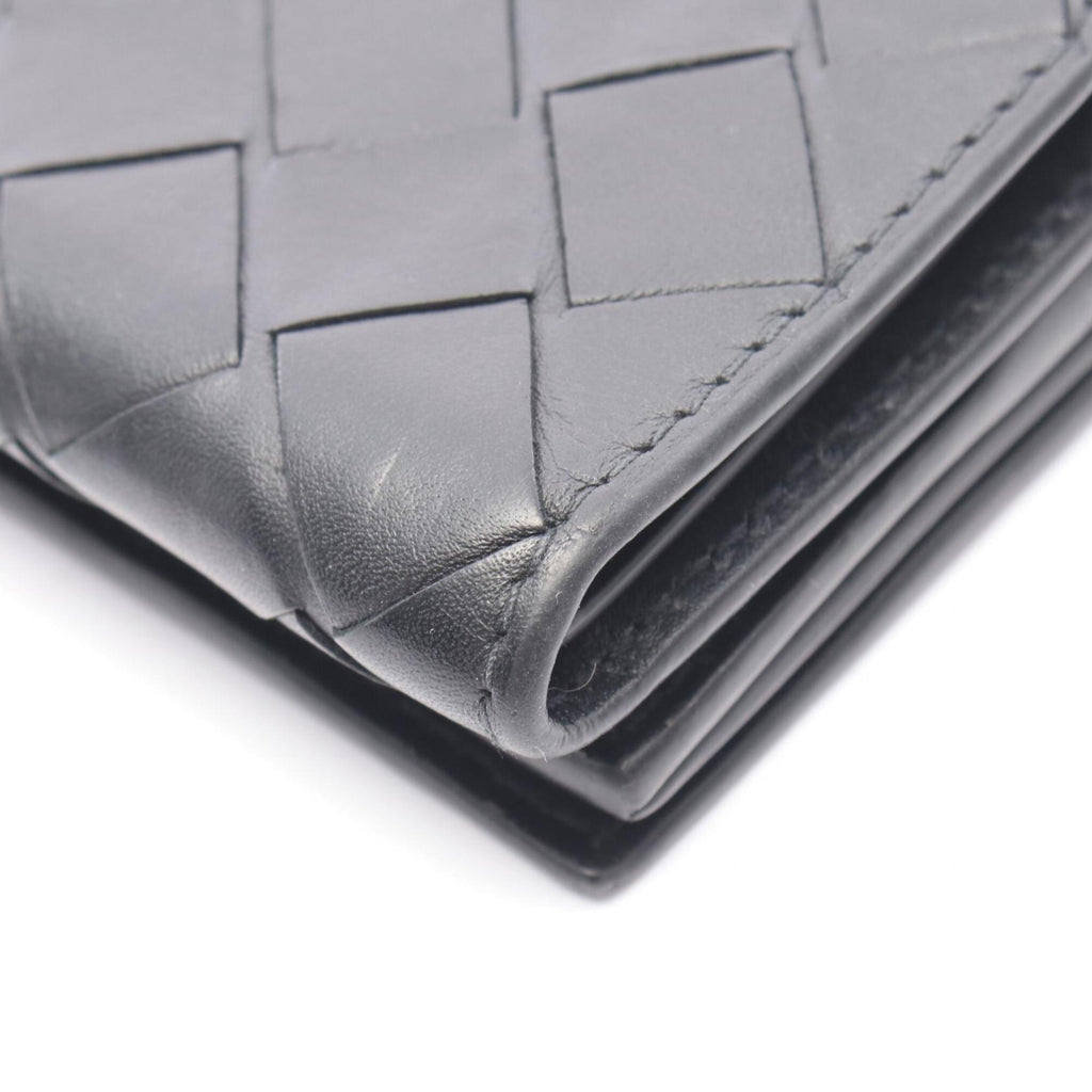 Bottega Veneta Black Intrecciato Wallet (Tri-Fold) (Pre-Owned)