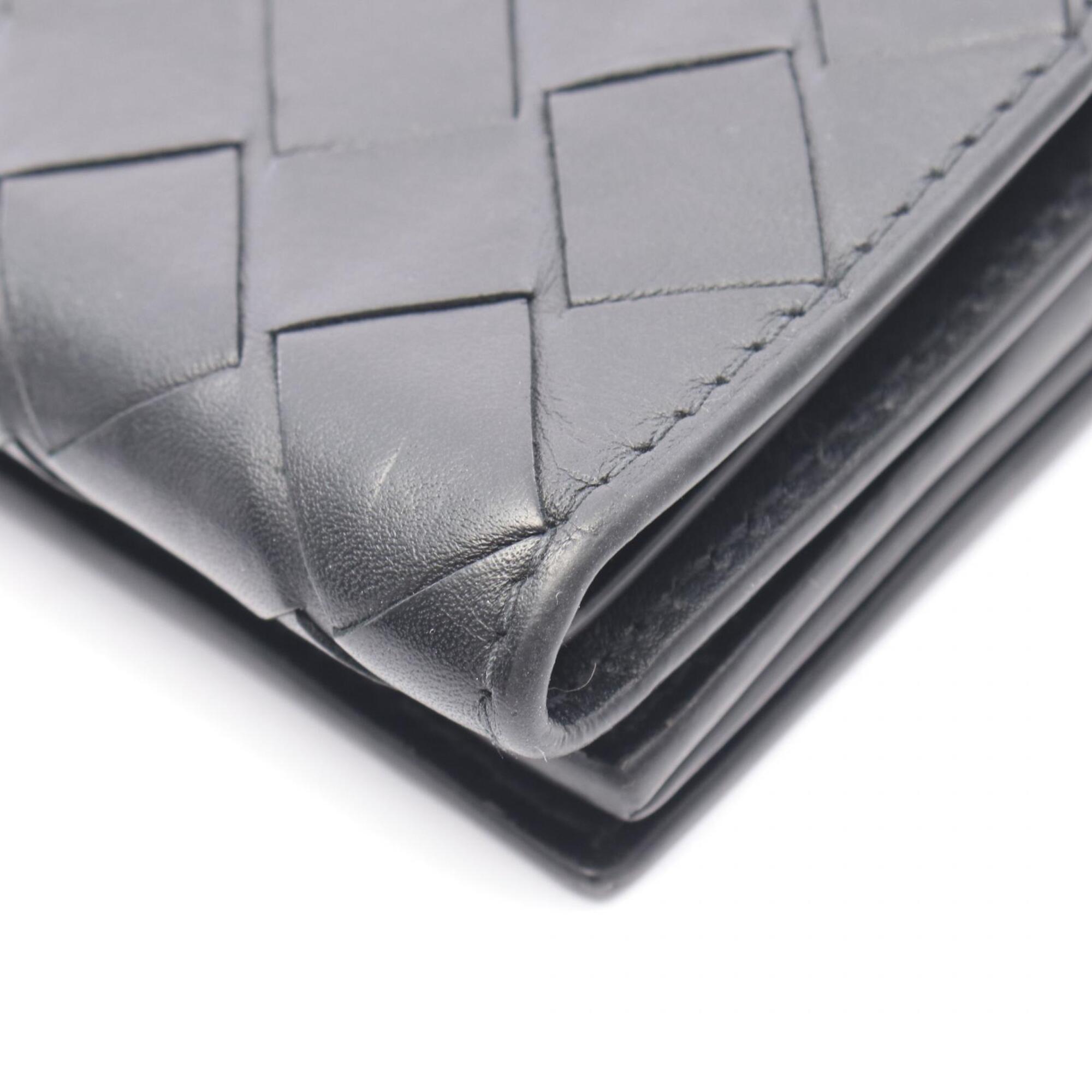 Bottega Veneta Black Intrecciato Wallet (Tri-Fold) (Pre-Owned)