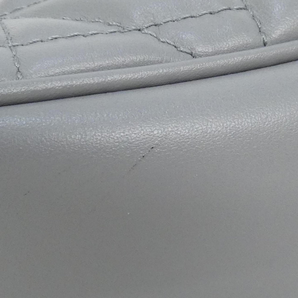 Gucci Gg Marmont Gray Leather Shoulder Bag (Pre-Owned)