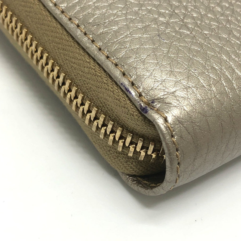 Gucci Gold Leather Long Wallet (Bi-Fold) (Pre-Owned)