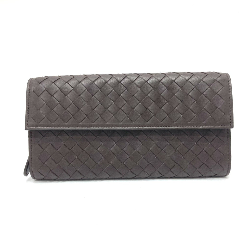 Bottega Veneta Brown Leather Long Wallet (Bi-Fold) (Pre-Owned)