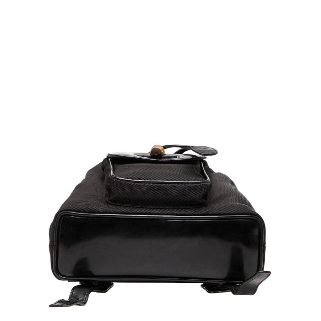 Gucci Black Nylon Leather Backpack (Pre-Owned)