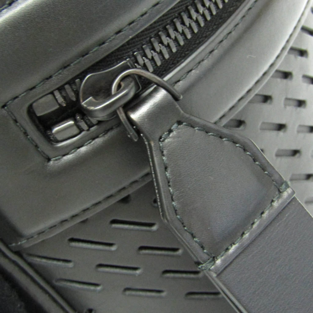 Bottega Veneta Paper Bucket Bag Perforated Leather Black Leather Shoulder Bag Bag (Pre-Owned)