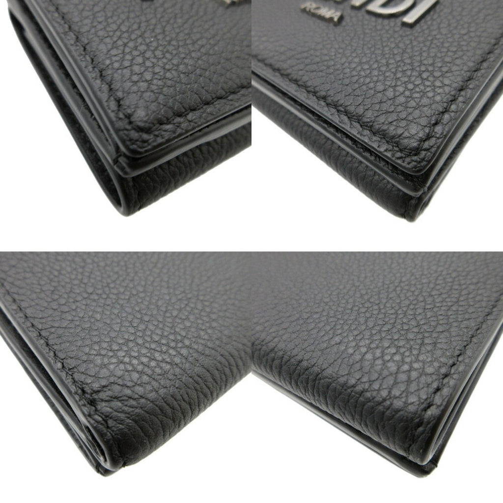 Fendi Black Leather Wallet (Tri-Fold) (Pre-Owned)
