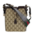 Gucci Beige Gg Supreme Canvas Leather Shoulder Bag (Pre-Owned)